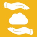 Hands showing cloud computing icon Royalty Free Stock Photo