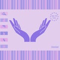 Two hands vector icon Royalty Free Stock Photo