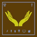 Two hands vector icon Royalty Free Stock Photo