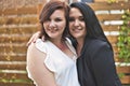 Two happy beautiful girls having fun outdoor Royalty Free Stock Photo