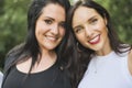 Two happy beautiful girls having fun outdoor Royalty Free Stock Photo