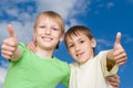 Two happy brothers y Royalty Free Stock Photo