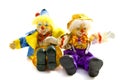 Two happy clowns Royalty Free Stock Photo