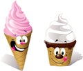 Two happy ice creams