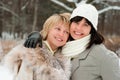 Two happy middle-aged women Royalty Free Stock Photo