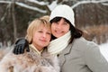 Two happy middle-aged women Royalty Free Stock Photo