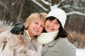 Two happy middle-aged women Royalty Free Stock Photo