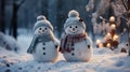 Two Happy Snowmen