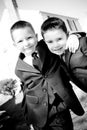 Two Happy Young Boys Royalty Free Stock Photo