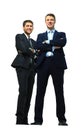 Two happy young businessmen full body, Royalty Free Stock Photo