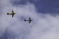 Two Harvard North American T6 Texan airplanes Royalty Free Stock Photo