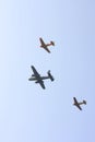 Two Harvards and a Bomber plane Royalty Free Stock Photo
