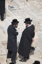 Two Hassidic Jews talking Royalty Free Stock Photo