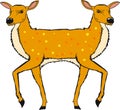 Two headed deer vector illustration clip-art image file