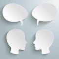Two Heads Two Speech Bubbles PiAd Royalty Free Stock Photo