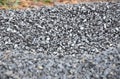 Two heaps of fine fraction anthracite coal of different types. Royalty Free Stock Photo