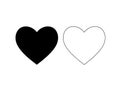 Heart Icon Vector â Outline & Filled Love Symbol Illustration Royalty Free Stock Photo