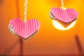 Two heart no orane background Royalty Free Stock Photo