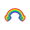 Two heart rainbow. Very cool vector is when we actually combined the two hearts together with a rainbow, the combination, the blen Royalty Free Stock Photo