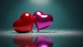 Two Heart-Shaped Balloons Royalty Free Stock Photo