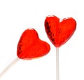 Two heart shaped lollipops for Valentine