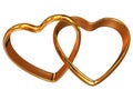 Two heart-shaped rings Royalty Free Stock Photo