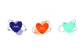 Two Hearts abstract banner collections. Organic or fluid shapes with different soft colors. Usable for web, social media