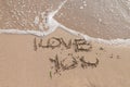 I love you written on the shore Royalty Free Stock Photo