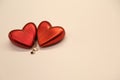 Two hearts on Valentine`s Day Royalty Free Stock Photo