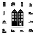 two high-rise buildings icon. house icons universal set for web and mobile Royalty Free Stock Photo