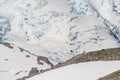 Two Hikers View Mount Rainier Glaciers