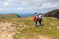 Two hikers walking on Snowdonia