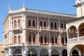 Two historic buildings in Piazza delle Erbe in Padua located in Veneto (Italy) Royalty Free Stock Photo