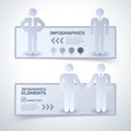 Two Horizontal Business Infographic Banner Set