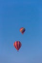 Two Hot Air Balloons against blue sky Royalty Free Stock Photo