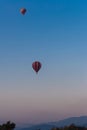 Two Hot Air Balloons against blue sky Royalty Free Stock Photo