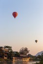 Two Hot Air Balloons against blue sky Royalty Free Stock Photo