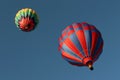 Two hot air balloons from below Royalty Free Stock Photo