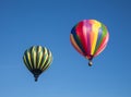 Two hot air balloons taking off Royalty Free Stock Photo