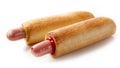 Two hotdogs on white background Royalty Free Stock Photo