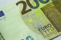 Two hundred euro bill detail 8 Royalty Free Stock Photo