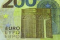 Two hundred euro bill detail 7 Royalty Free Stock Photo