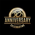 Two Hundredth Anniversary emblem. Anniversary badge. Royalty Free Stock Photo