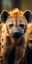 Adorable Baby Hyenas: Captivating Close-up Shots In Vibrant Colors