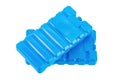 Two ice packs isolated on a white background. Cold accumulators Royalty Free Stock Photo