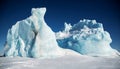 Two icebergs in the Arctic. Royalty Free Stock Photo