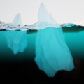 Two icebergs on water surface Royalty Free Stock Photo