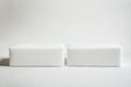 Two white rectangular blocks isolated on white background Royalty Free Stock Photo