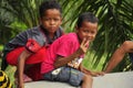 Two indigenous boys, Malaysia Royalty Free Stock Photo