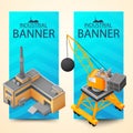 Two Industrial Theme Banner Set Royalty Free Stock Photo